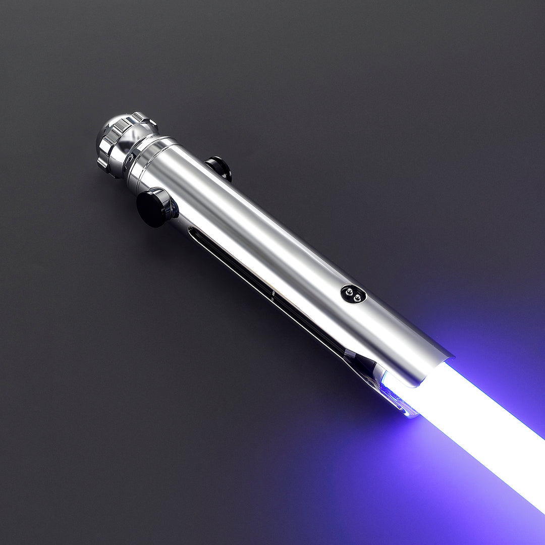 DamienSaber Lightsaber Ahsoka Variant Saber Two Electroplating Hilts White Lightsaber Bluetooth Double Blades