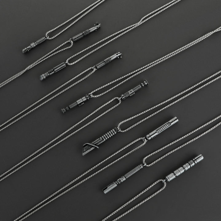 DamienSaber Lightsaber Handle Pendant Necklace Mini Lightsaber Necklace