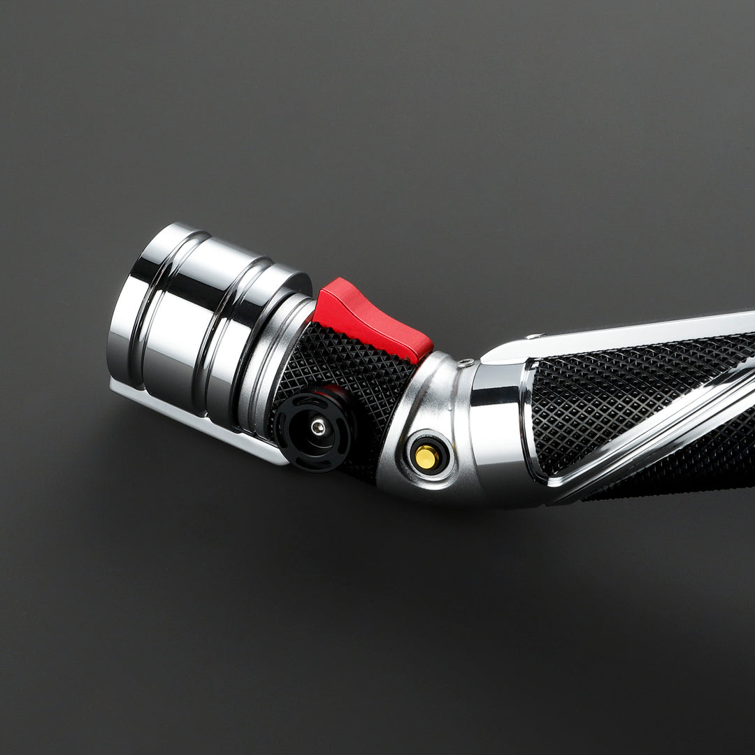 DamienSaber Lightsaber Dooku Red Light Saber Xenopixel V3 Core Proffie2.2 Curved Hilt 32CM