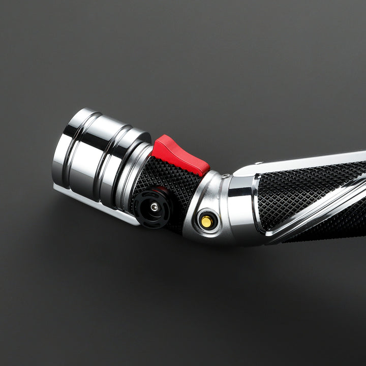 DamienSaber Lightsaber Dooku Red Light Saber Xenopixel V3 Core Proffie2.2 Curved Hilt 32CM