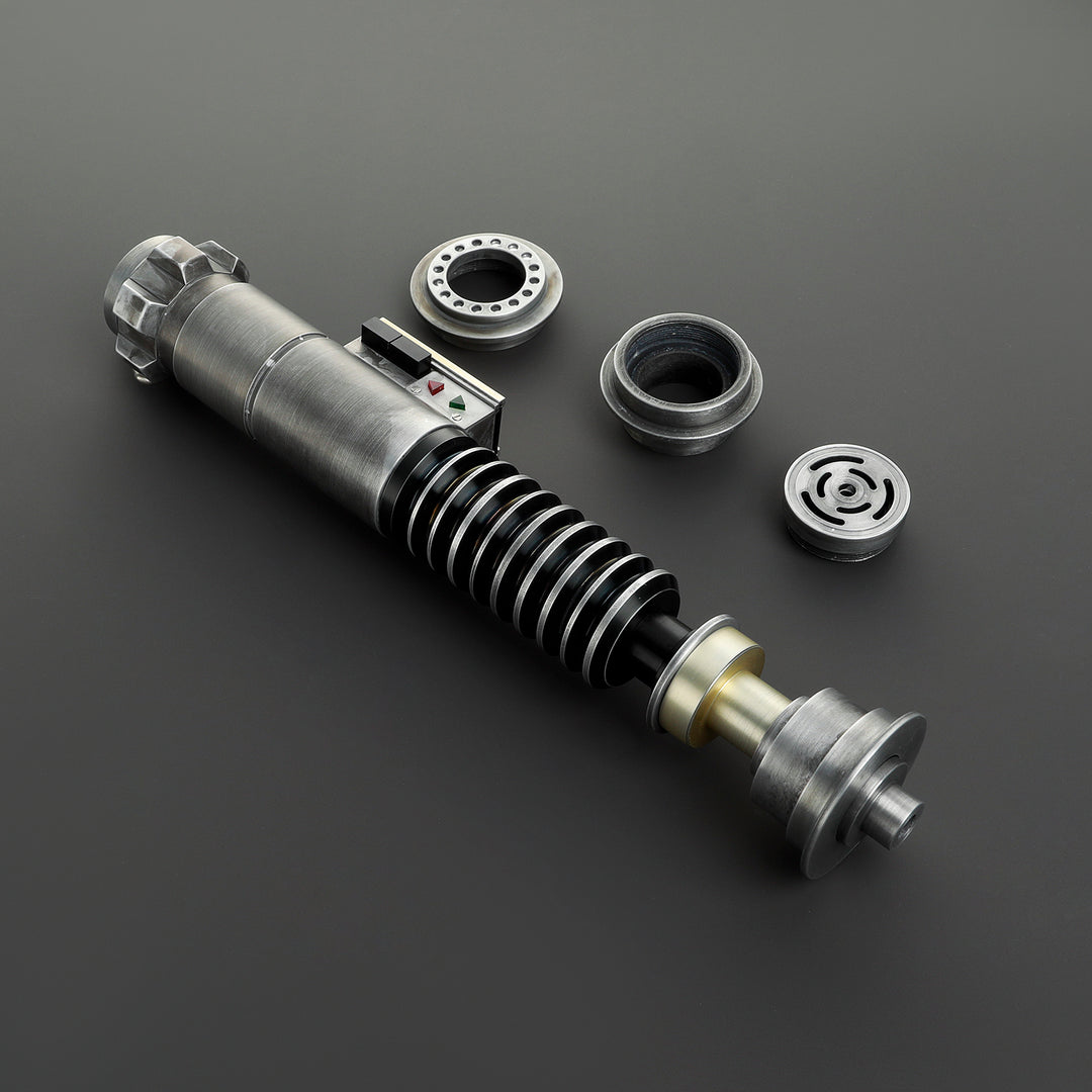 DamienSaber Lightsaber Weathered LSW Green Light Saber V5 EP6 FX Force Xenopixel 3.0 Saber Hilt 27.6CM