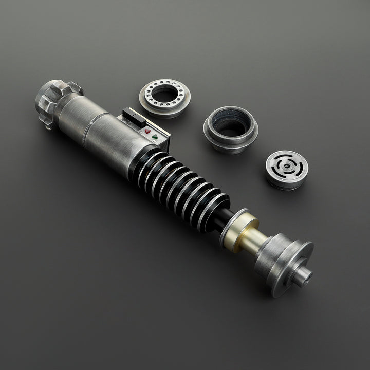 DamienSaber Lightsaber Weathered LSW Green Light Saber V5 EP6 FX Force Xenopixel 3.0 Saber Hilt 27.6CM