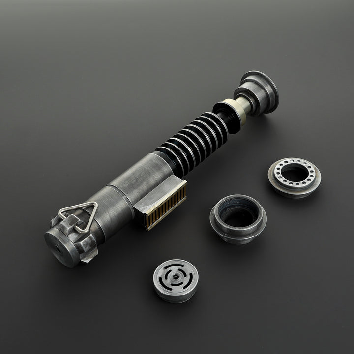 DamienSaber Lightsaber Weathered LSW Green Light Saber V5 EP6 FX Force Xenopixel 3.0 Saber Hilt 27.6CM