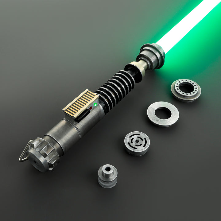DamienSaber Lightsaber Weathered LSW Green Light Saber V5 EP6 FX Force Xenopixel 3.0 Saber Hilt 27.6CM