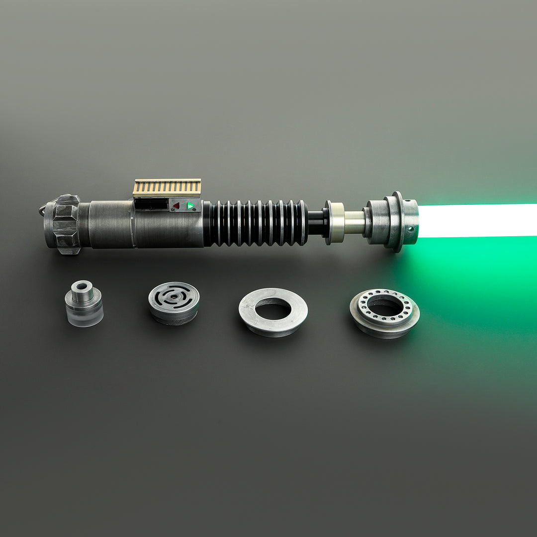 DamienSaber Lightsaber Weathered LSW Green Light Saber V5 EP6 FX Force Xenopixel 3.0 Saber Hilt 27.6CM
