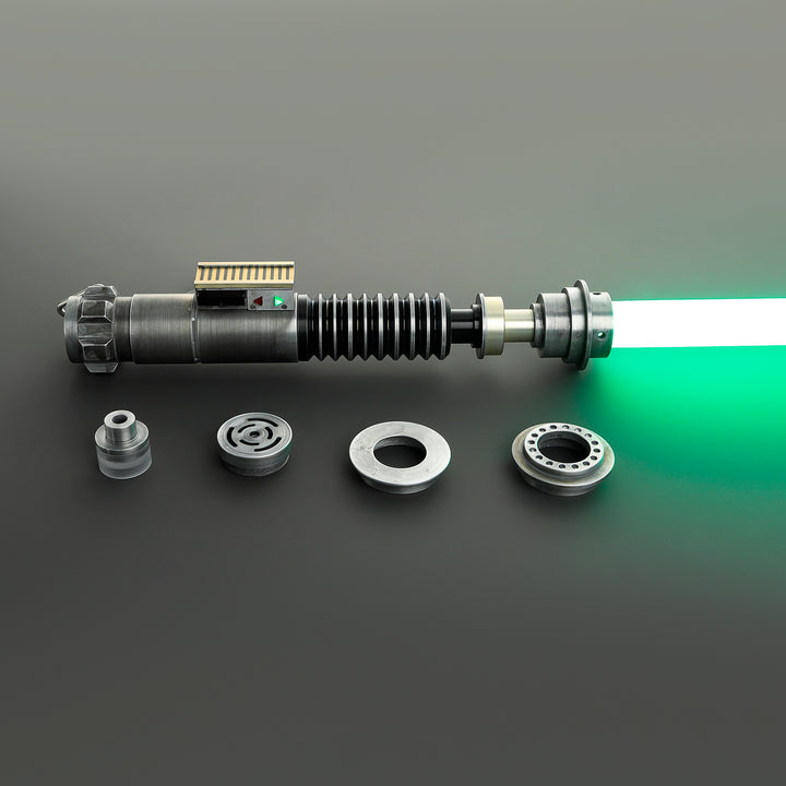 DamienSaber Lightsaber Weathered LSW Green Light Saber V5 EP6 FX Force Xenopixel 3.0 Saber Hilt 27.6CM