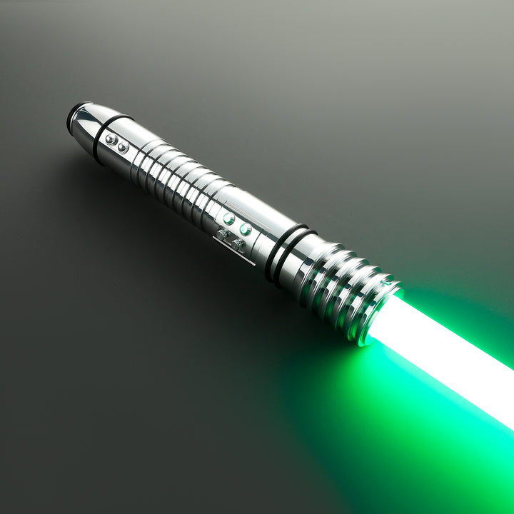 DamienSaber Lightsaber Kit Fisto Light Saber Proffie2.2 Green Bladed Pogo Core Short Metal Hilt 26.8CM