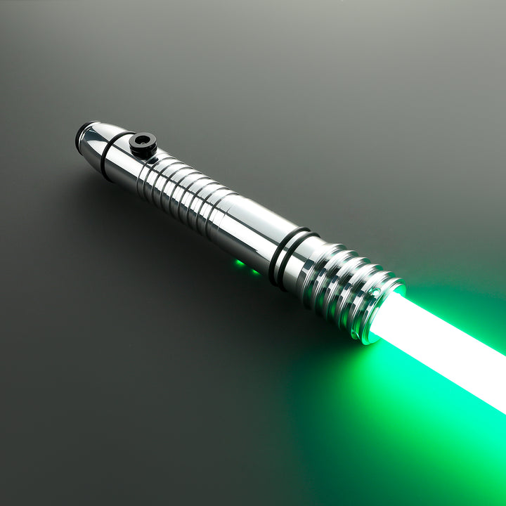DamienSaber Lightsaber Kit Fisto Light Saber Proffie2.2 Green Bladed Pogo Core Short Metal Hilt 26.8CM