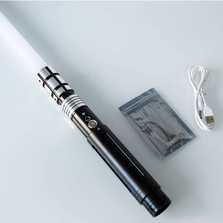 DamienSaber Lightsaber Dual Tone Light Saber Infinite Color Chaging with 34 Sound Fonts Hilt 29CM