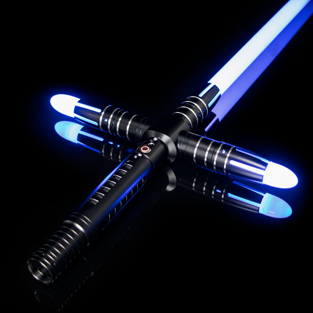 DamienSaber Lightsaber Crossguard Light Saber XRGB3.0 Three Blades Black 33CM