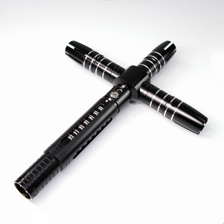 DamienSaber Lightsaber Crossguard Light Saber XRGB3.0 Three Blades Black 33CM