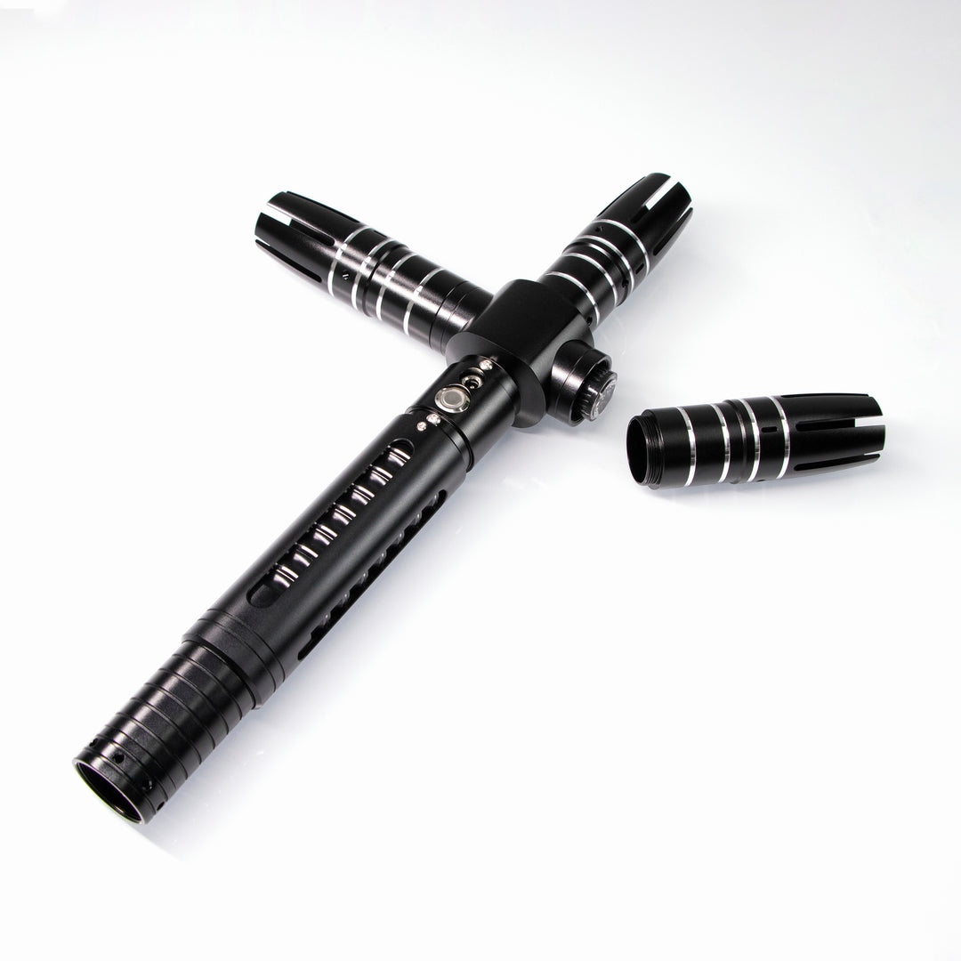 DamienSaber Lightsaber Crossguard Light Saber XRGB3.0 Three Blades Black 33CM