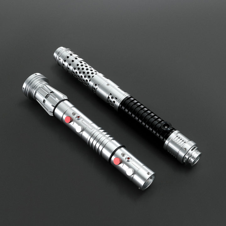 DamienSaber Lightsaber Maul DM Saber Double Bladed Red Lightsaber Two Hilts Two Blades Hilt 61CM