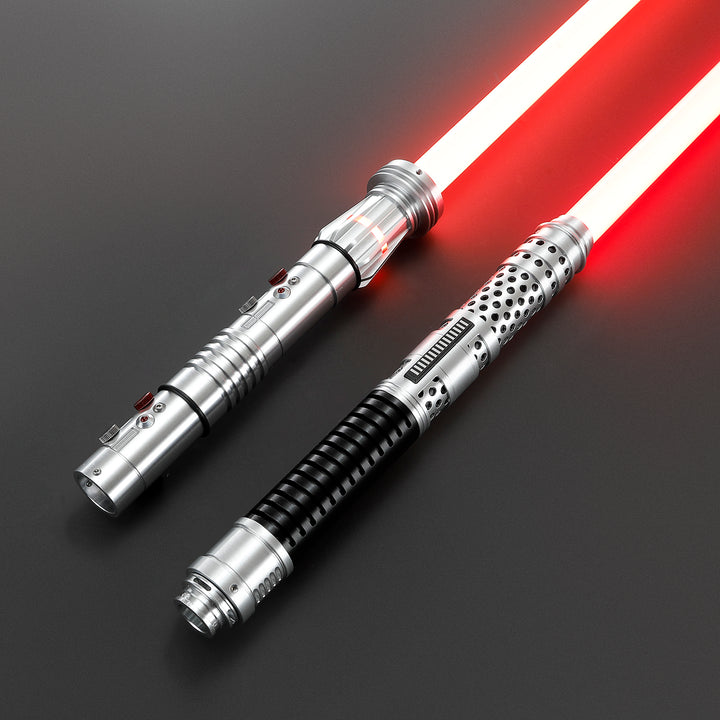 DamienSaber Lightsaber Maul DM Saber Double Bladed Red Lightsaber Two Hilts Two Blades Hilt 61CM