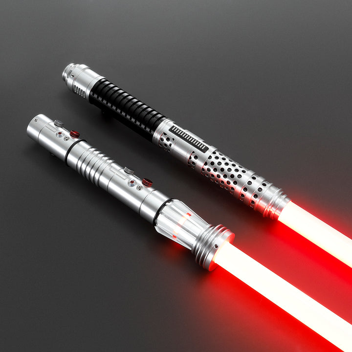 DamienSaber Lightsaber Maul DM Saber Double Bladed Red Lightsaber Two Hilts Two Blades Hilt 61CM