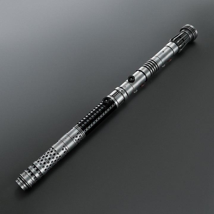 DamienSaber Lightsaber Maul DM Saber Double Bladed Red Lightsaber Two Weathered Hilts Two Blades Hilt 61CM