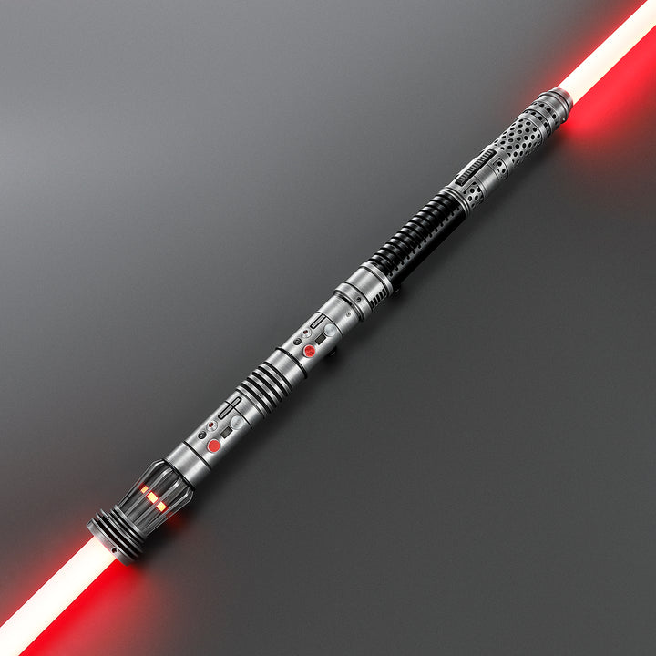 DamienSaber Lightsaber Maul DM Saber Double Bladed Red Lightsaber Two Weathered Hilts Two Blades Hilt 61CM