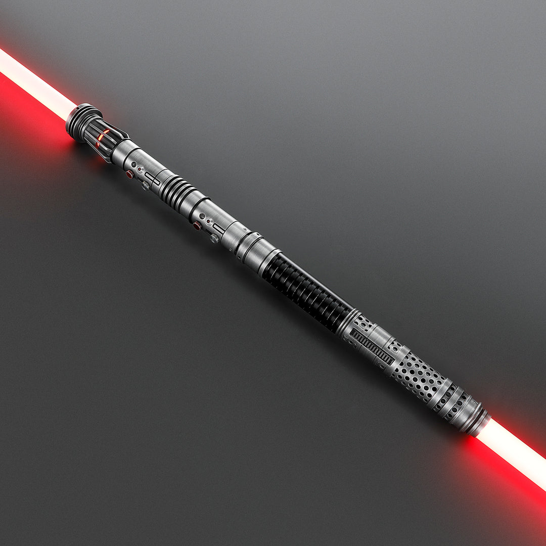 DamienSaber Lightsaber Maul DM Saber Double Bladed Red Lightsaber Two Weathered Hilts Two Blades Hilt 61CM