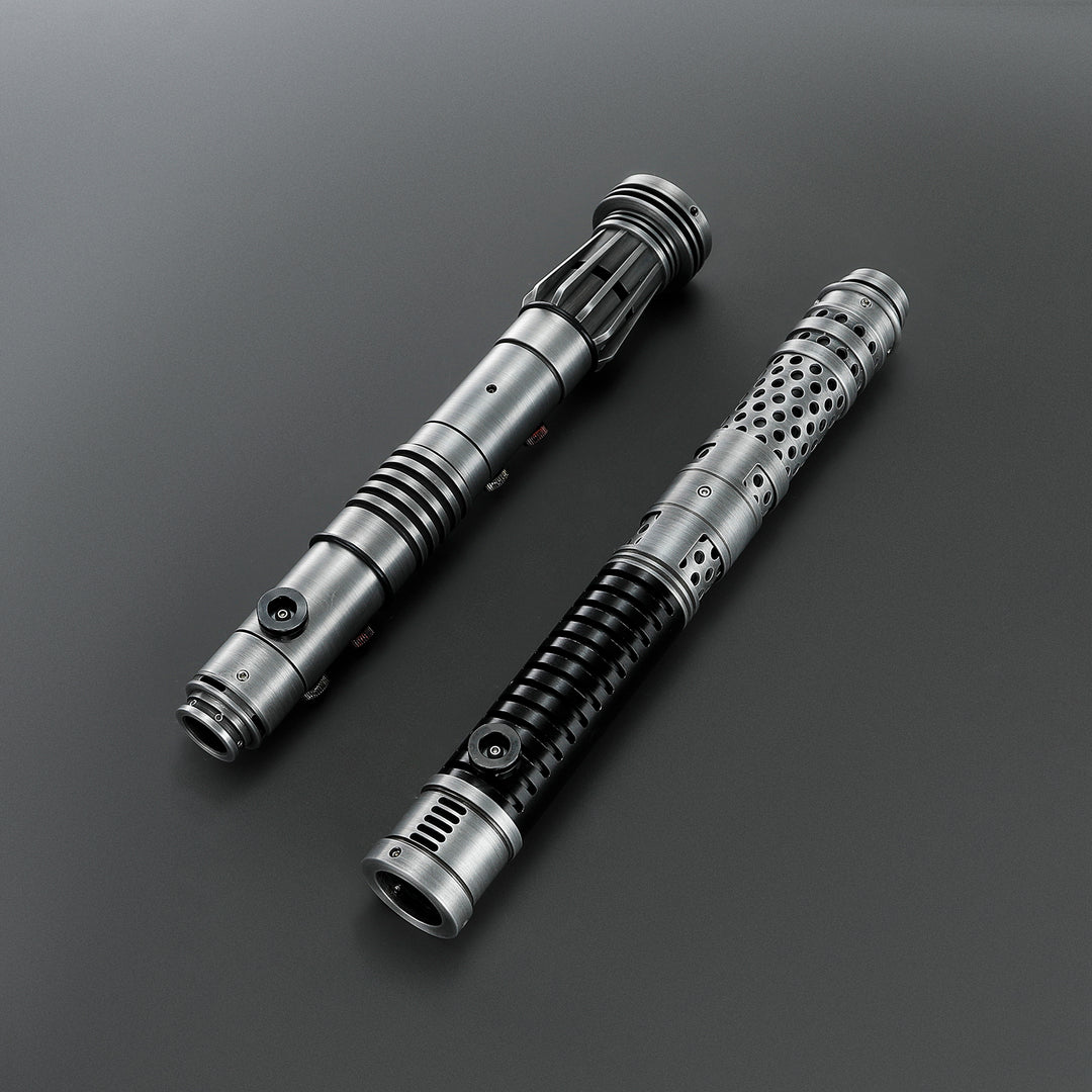 DamienSaber Lightsaber Maul DM Saber Double Bladed Red Lightsaber Two Weathered Hilts Two Blades Hilt 61CM
