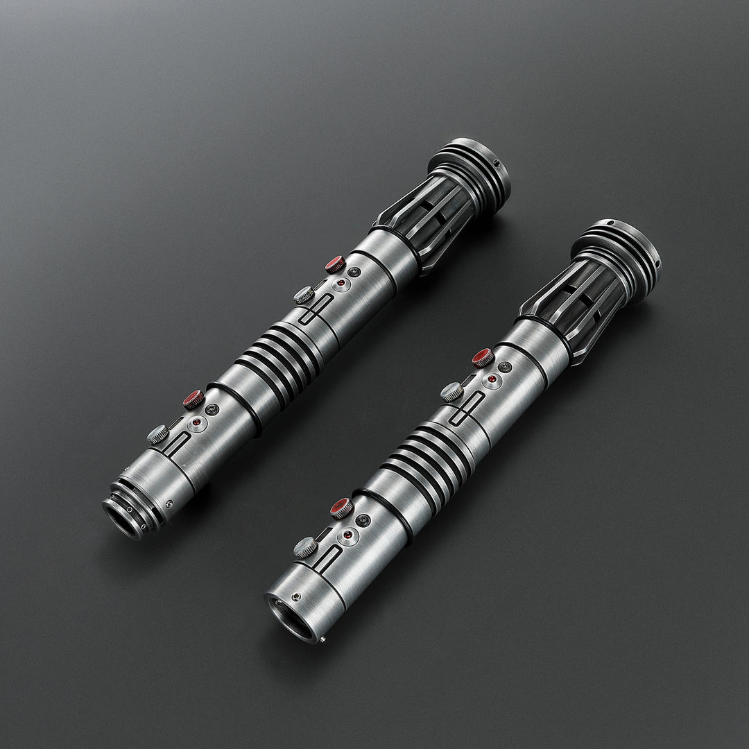 DamienSaber Lightsaber Maul DM Saber Double Bladed Red Lightsaber Two Weathered Hilts Two Blades Hilt 57.5CM