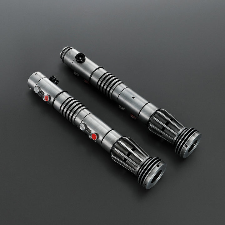 DamienSaber Lightsaber Maul DM Saber Double Bladed Red Lightsaber Two Weathered Hilts Two Blades Hilt 57.5CM
