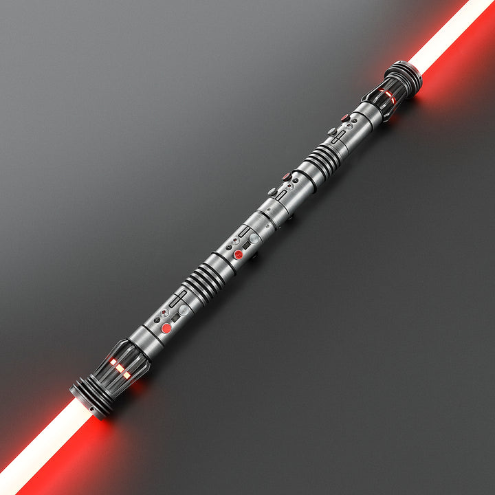 DamienSaber Lightsaber Maul DM Saber Double Bladed Red Lightsaber Two Weathered Hilts Two Blades Hilt 57.5CM