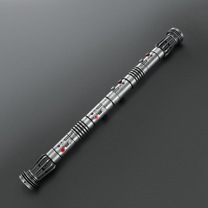 DamienSaber Lightsaber Maul DM Saber Double Bladed Red Lightsaber Two Weathered Hilts Two Blades Hilt 57.5CM