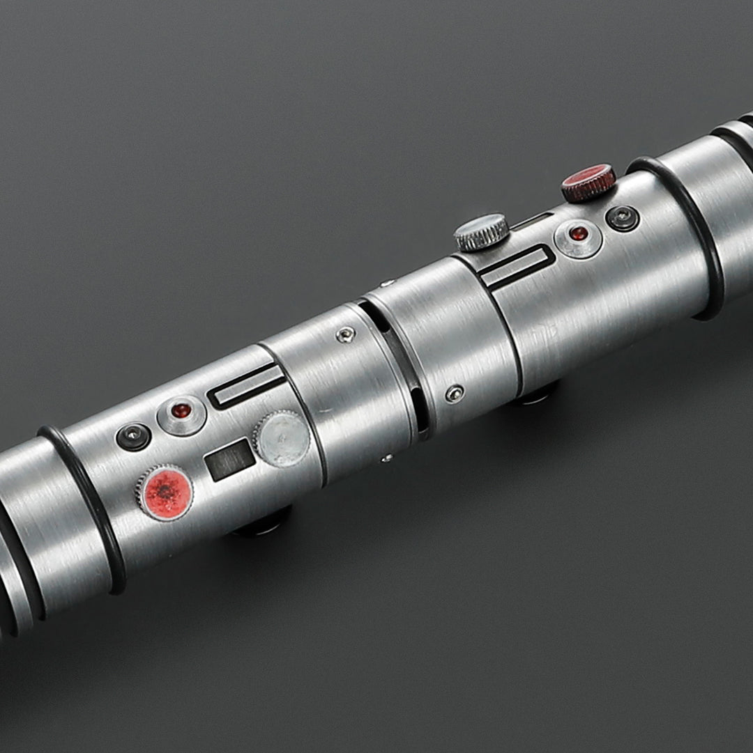 DamienSaber Lightsaber Maul DM Saber Double Bladed Red Lightsaber Two Weathered Hilts Two Blades Hilt 57.5CM