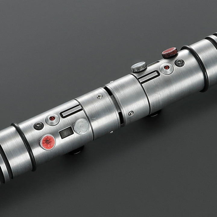 DamienSaber Lightsaber Maul DM Saber Double Bladed Red Lightsaber Two Weathered Hilts Two Blades Hilt 57.5CM