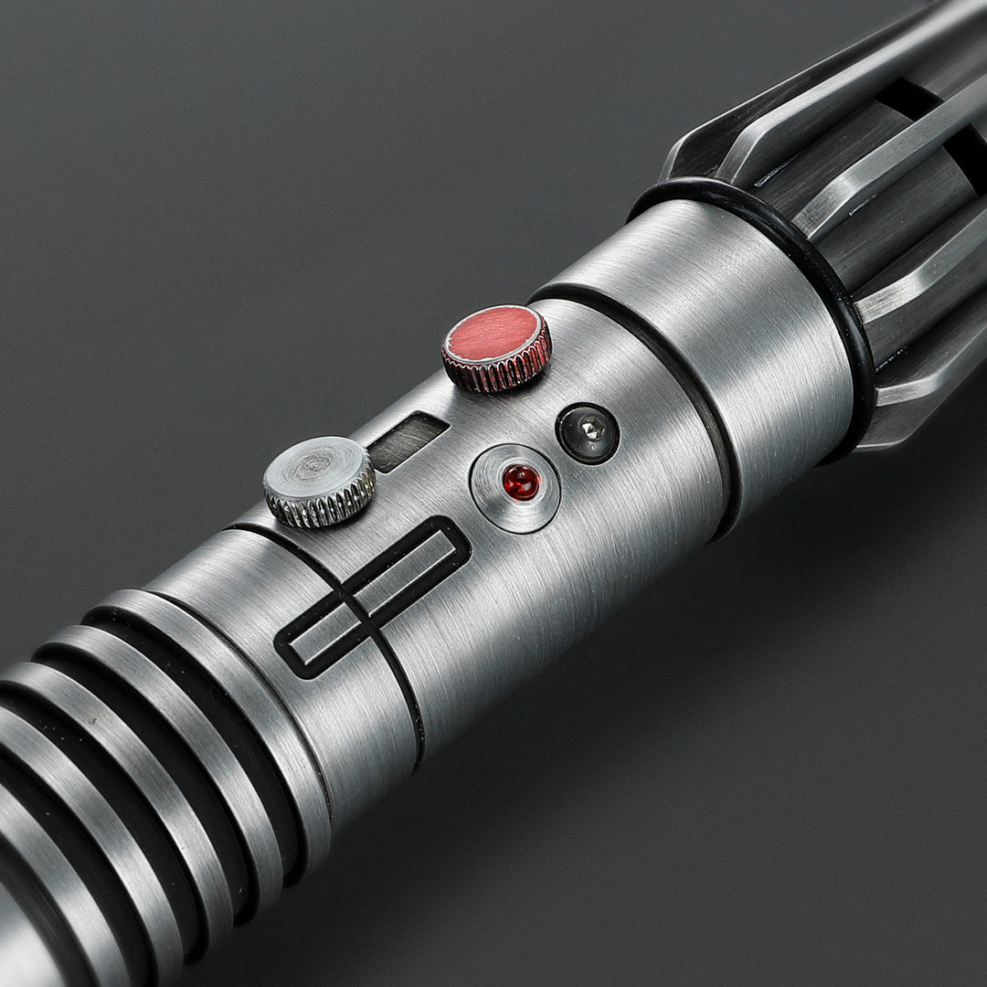 DamienSaber Lightsaber Maul DM Saber Double Bladed Red Lightsaber Two Weathered Hilts Two Blades Hilt 57.5CM