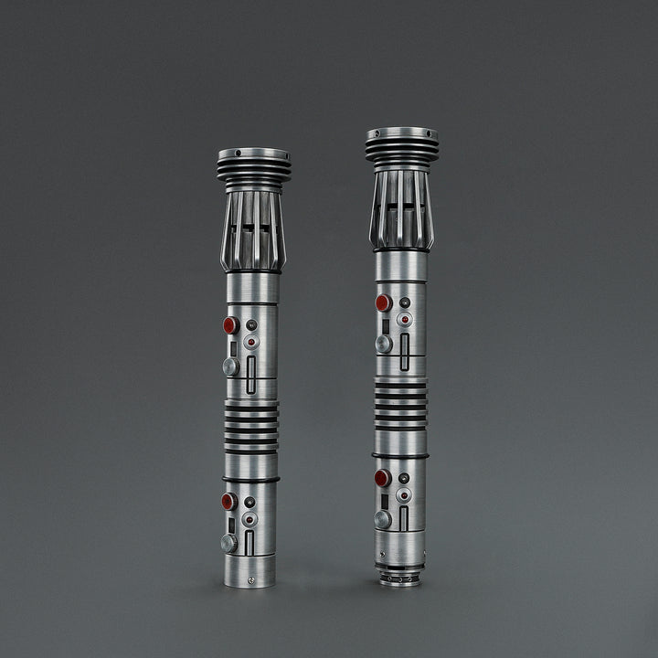 DamienSaber Lightsaber Maul DM Saber Double Bladed Red Lightsaber Two Weathered Hilts Two Blades Hilt 57.5CM