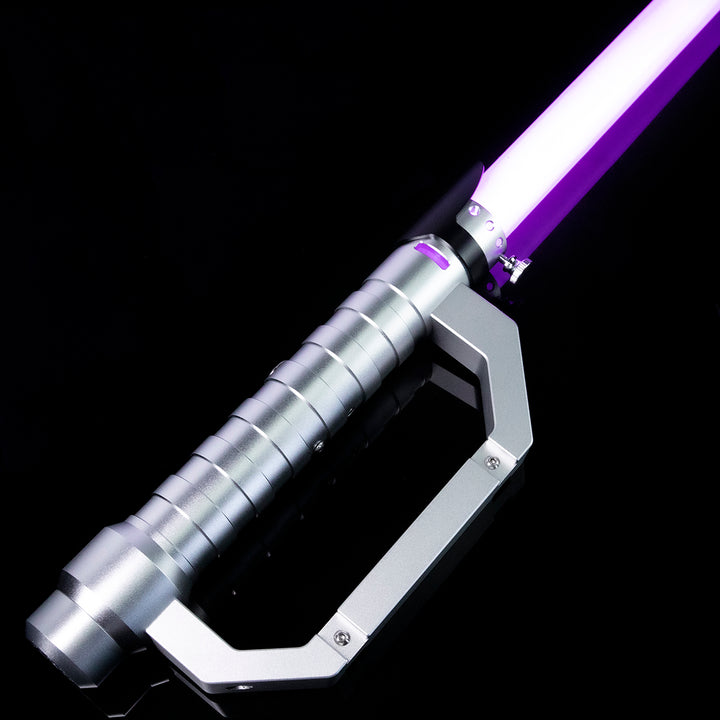 DamienSaber Lightsaber Flare Light Saber Bluetooth Supporting Realistic Meta Sliver Hilt 25.5CM