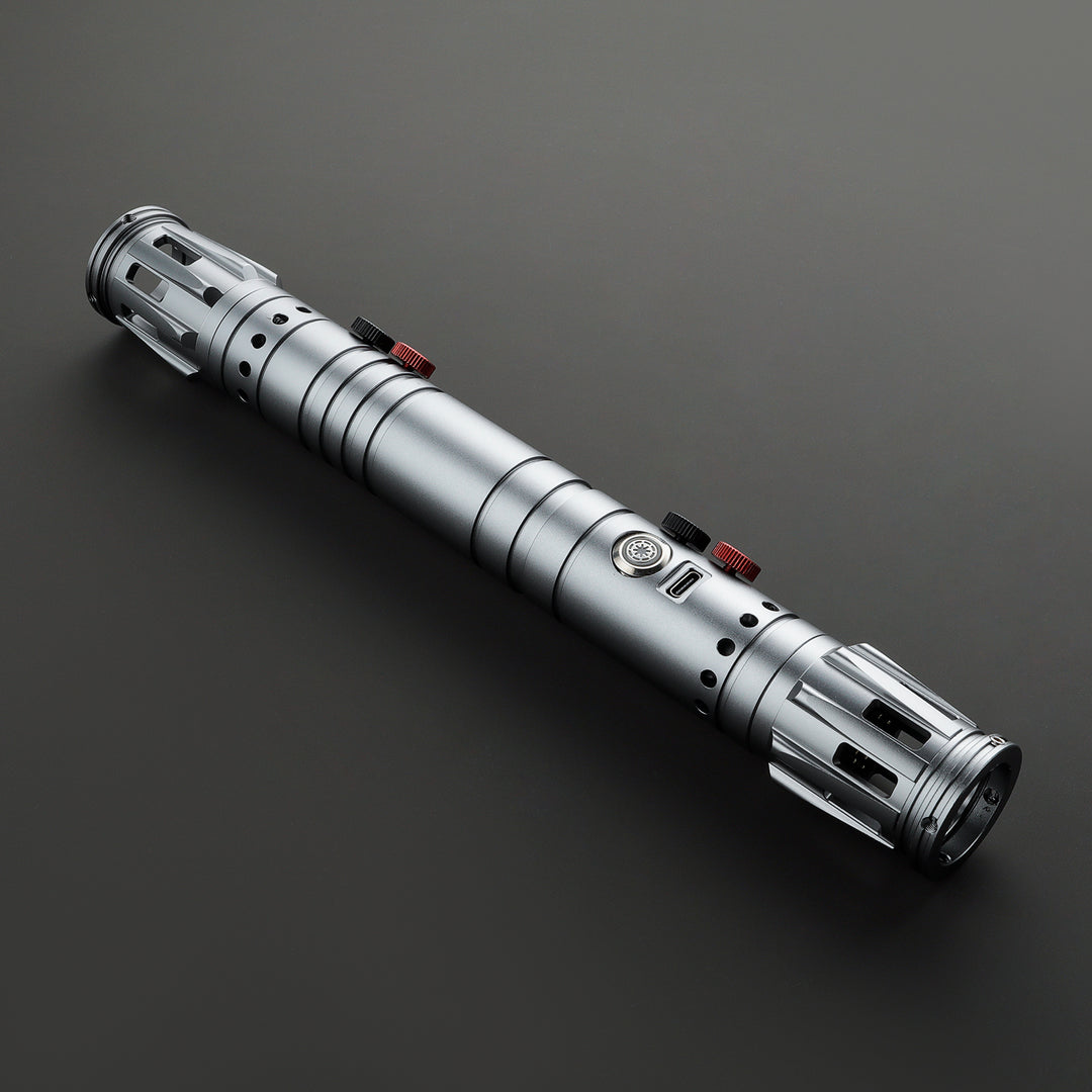 DamienSaber Lightsaber Double Bladed Light Saber Infinite Color Changing Hilt 28.5CM