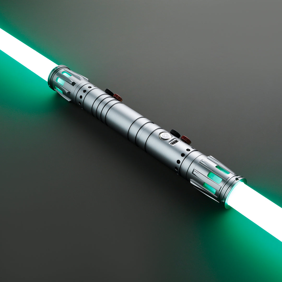 DamienSaber Lightsaber Double Bladed Light Saber Infinite Color Changing Hilt 28.5CM