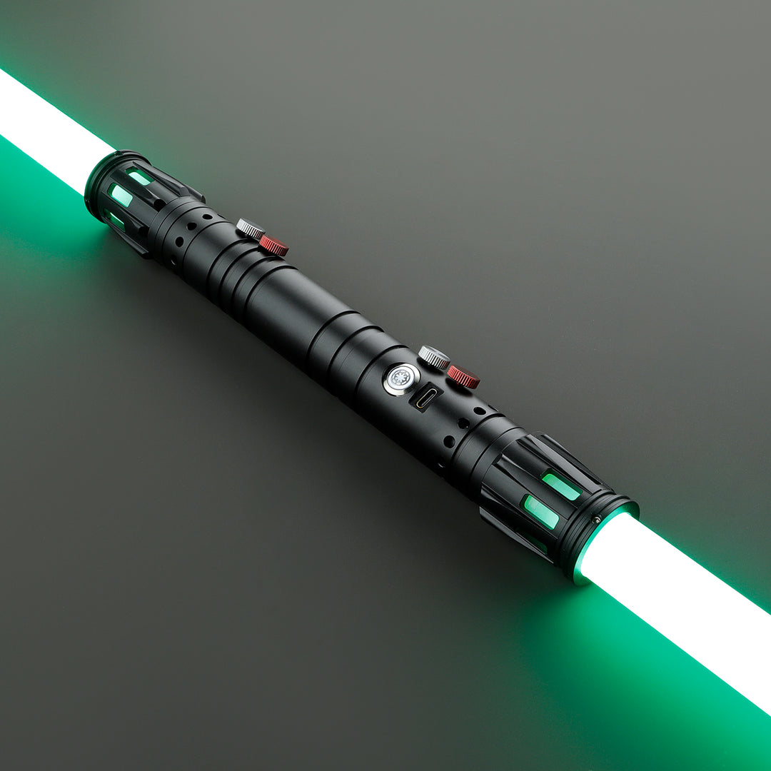 DamienSaber Lightsaber Double Bladed Light Saber Infinite Color Changing Hilt 28.5CM