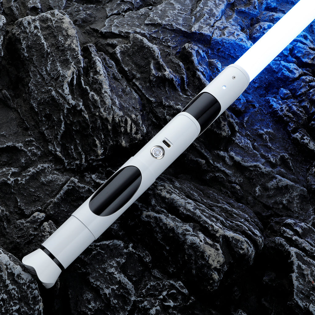 DamienSaber® Lightsaber HX Series White Lightsaber Bluetooth Xeno V3 C