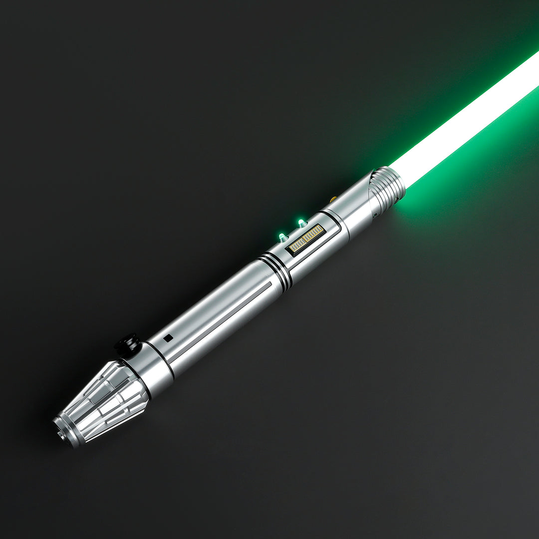 DamienSaber Lightsaber Master Kelleran Beq Light Saber Inspired Xenopixel V3 Custom Hilt 32.2CM