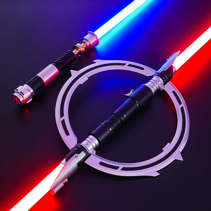 DamienSaber Lightsaber Marrok Double Bladed XENO3.0 Light Saber 34 Sound Fonts Metal Hilt 52.5CM