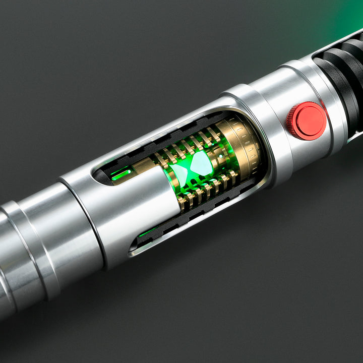 DamienSaber Quinlan Vos's Crystal Lightsaber Bluetooth App Control Neopixel Blade Hilt 31CM