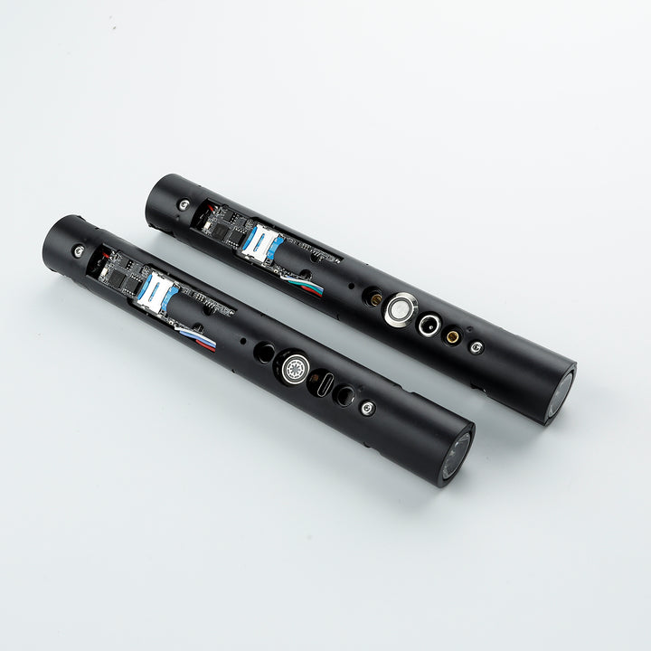 Damiensaber Lightsaber Soundboard Electronic Kit XRGB3.0 Xenopixel XENO3.0 Smooth Swing Soundboard with Infinite Color Changing 34 Sound Fonts FOC Lock Up Blaster Gravity Sensor Bluetooth APP Supporting Kit
