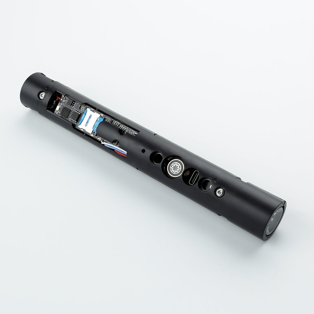 Damiensaber Lightsaber Soundboard Electronic Kit XRGB3.0 Xenopixel XENO3.0 Smooth Swing Soundboard with Infinite Color Changing 34 Sound Fonts FOC Lock Up Blaster Gravity Sensor Bluetooth APP Supporting Kit