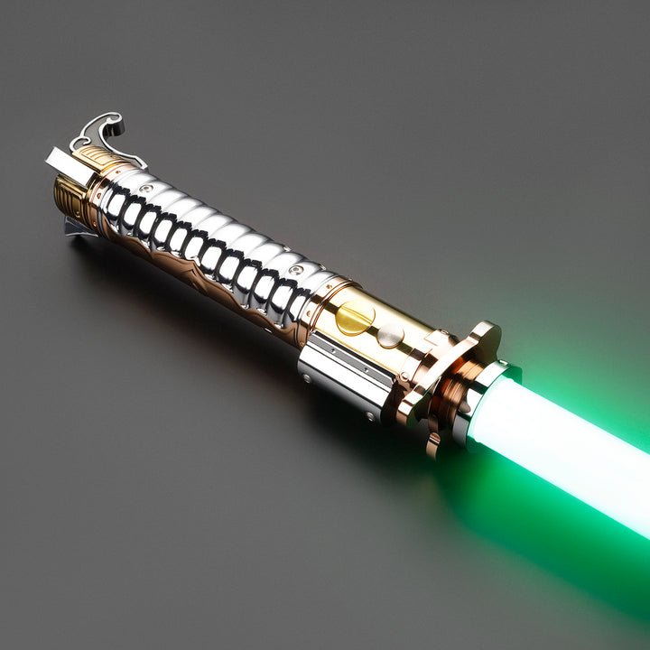 DamienSaber Lightsaber Force FX Lop Lightsaber Green Heavy Dueling Motion Control Hilt 25.5CM