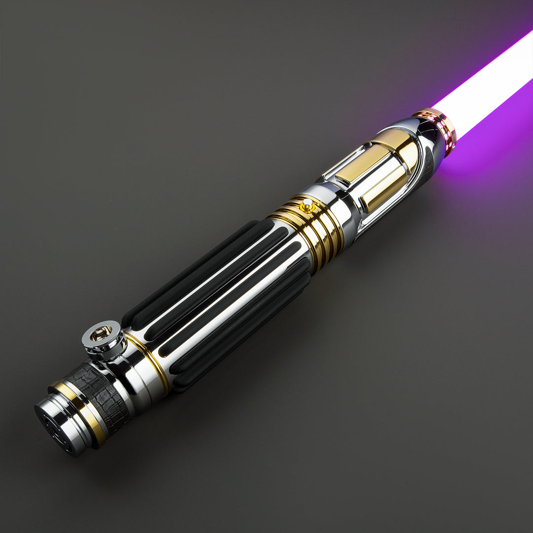 DamienSaber Lightsaber Jedi Mace Windu Purple Light Saber FX Dueling Hilt 28.2CM