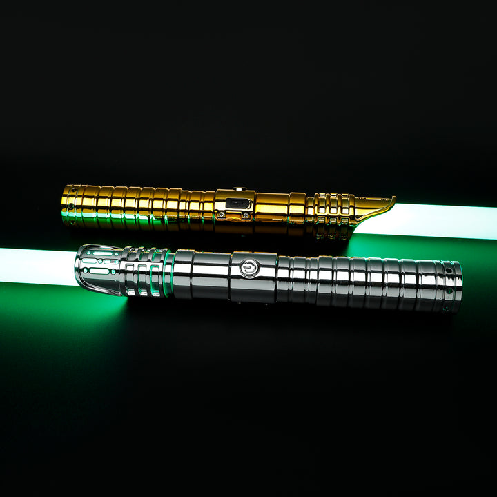 DamienSaber Custom Double Bladed LightSaber Baselit 4 Sound Fonts Plastic Hilt 7/8 Inch PC Blades