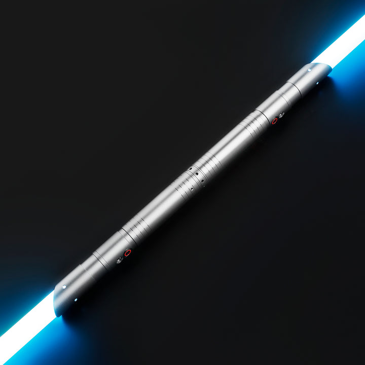 Custom Double Bladed LightSaber Baselit 12 Sound Fonts Xenopixel V2 Metal Hilt 1 Inch PC Blades