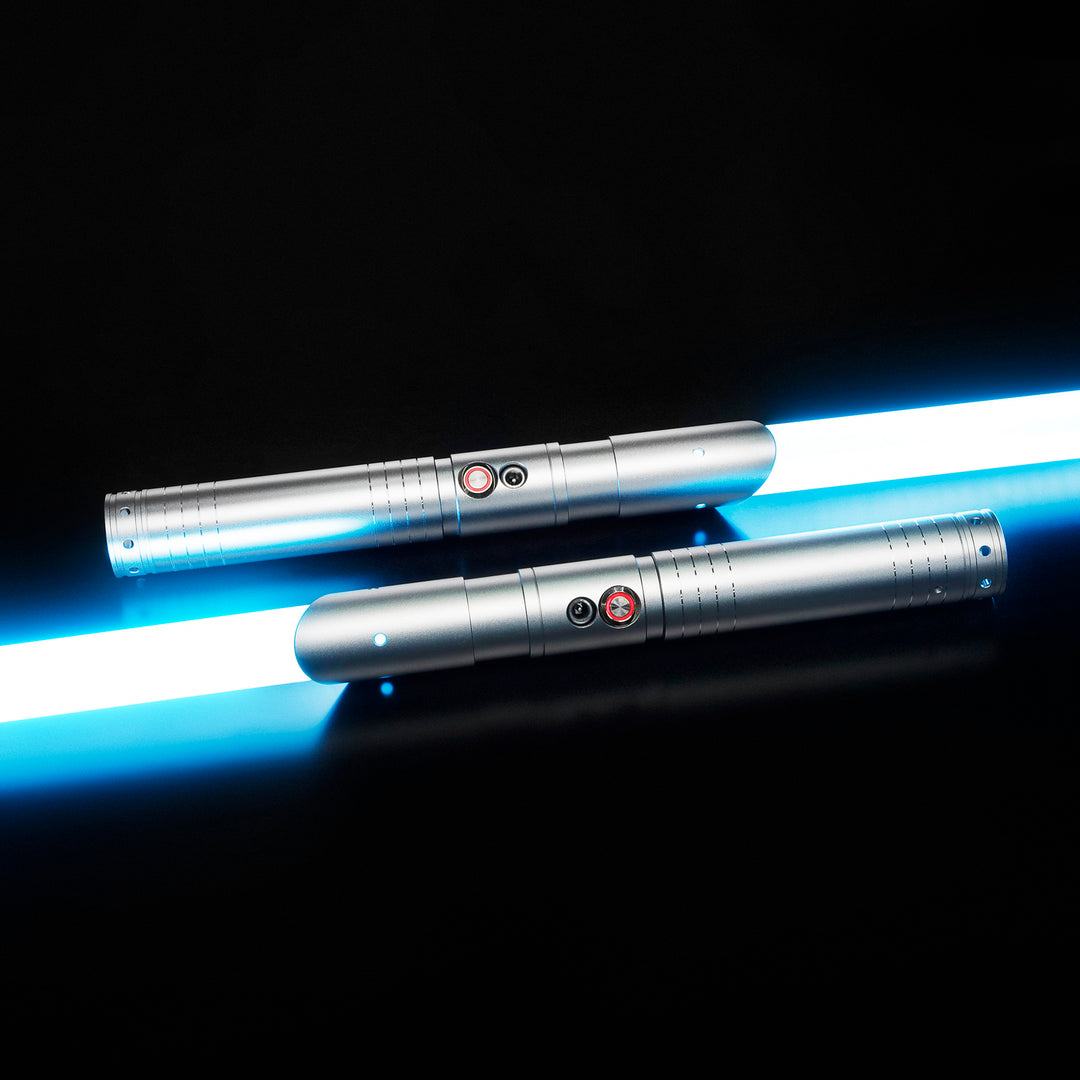 Custom Double Bladed LightSaber Baselit 12 Sound Fonts Xenopixel V2 Metal Hilt 1 Inch PC Blades