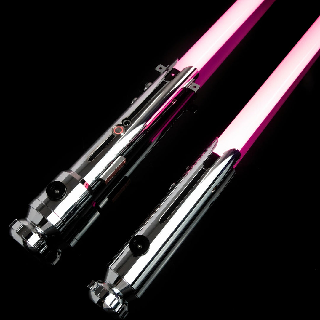 DamienSaber Lightsaber Ahsoka Variant Saber Two Hilts White Lightsaber Bluetooth Double Blades