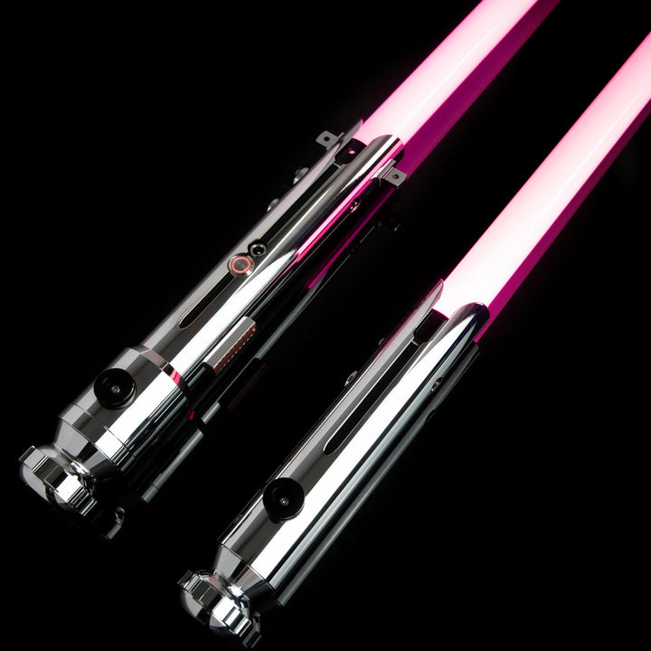 DamienSaber Lightsaber Ahsoka Variant Saber Two Hilts White Lightsaber Bluetooth Double Blades