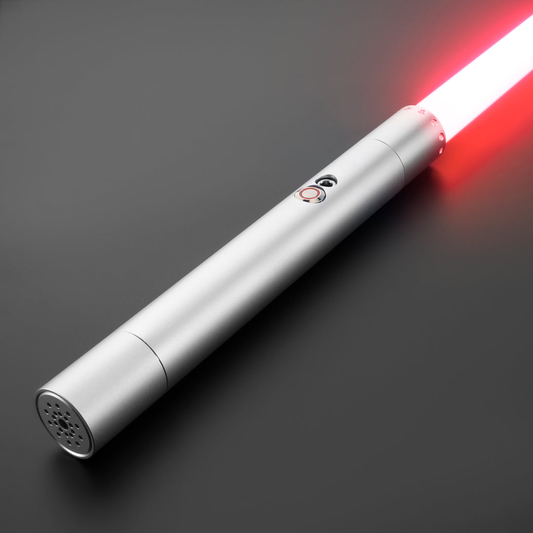 DamienSaber Lightsaber Smooth Swing Light Saber XRGB3.0 Silver Hilt 25.5CM