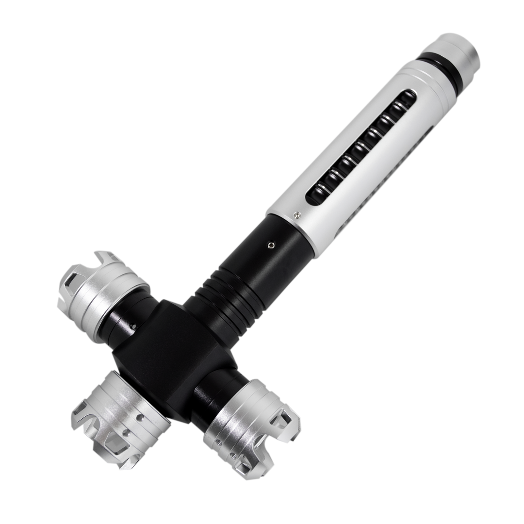 DamienSaber Lightsaber Crossguard Light Saber Xenopixel V3 Three Blades Black Hilt